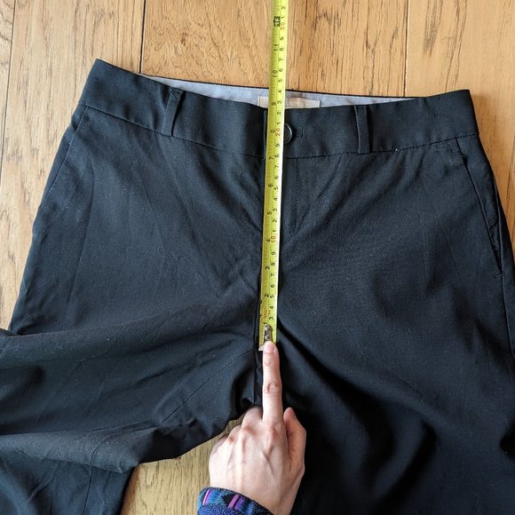 Black Wool Pants Banana Republic Mid Rise Lined 0 Petite - Picture 5 of 10